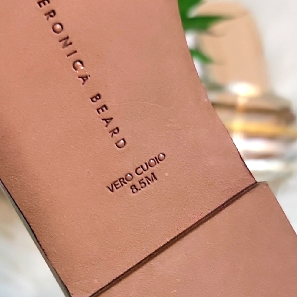 Veronica Beard | Mazon Platinum Metallic Strappy Slide Sandals - Picture 6 of 10